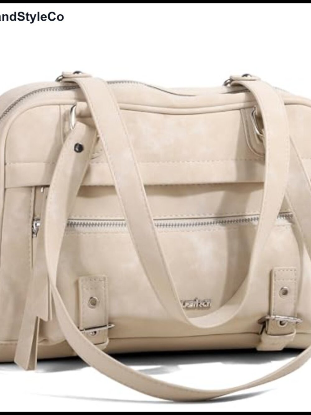 Women's Distressed Faux Leather Motorcycle Shoulder Bag Crossbody Purse